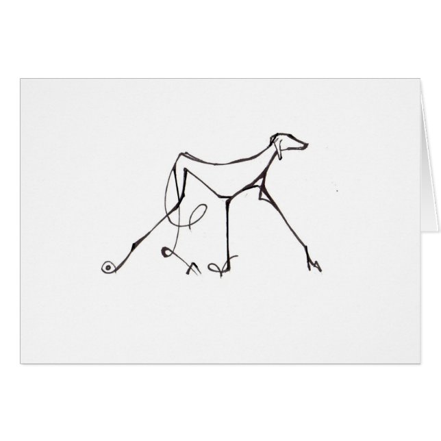 Diseño de tarjeta de Azawakh de David Moore (Anverso (Horizontal))