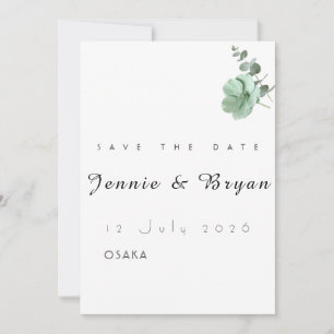 Diseño de tarjeta de boda simple y elegante