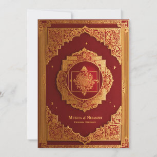 diseño de tarjeta de boda tradicional, grandioso, 