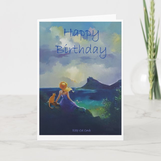 Diseño de tarjeta de cumpleaños del chica y del (Anverso)