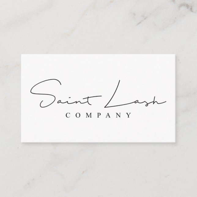 Diseño de tarjeta de encargo Saint Lash Company (Anverso)