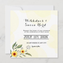 Diseño de tarjeta de invitación de bodas para guar