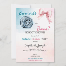 Diseño de tarjeta de invitación de revelación de g