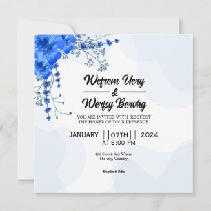 Diseño De Tarjeta De Invitación Para Boda Floral