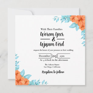 Diseño de tarjeta de invitación para diseño de col