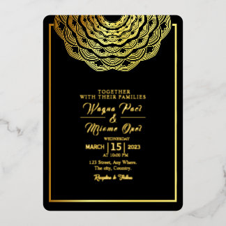 diseño de tarjeta de invitación para Relieve metal