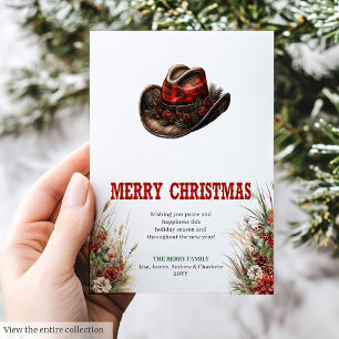 diseño de tarjeta de Navidad con temática de vaque