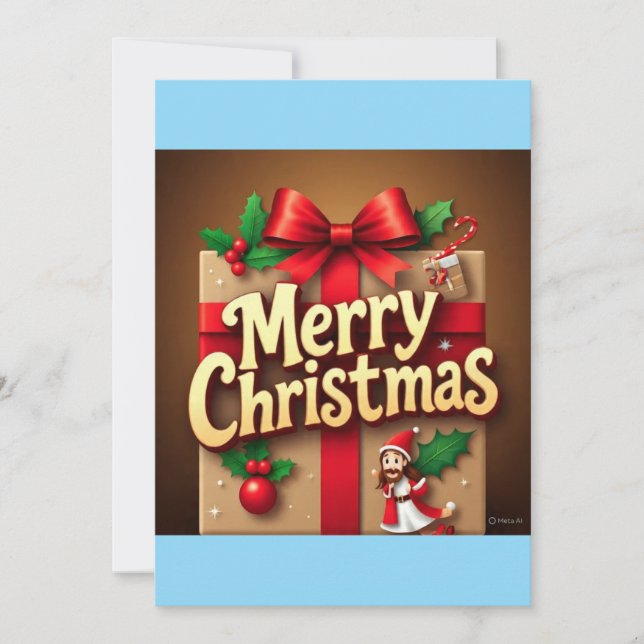 diseño de tarjeta de Navidad feliz navidad  (Anverso)