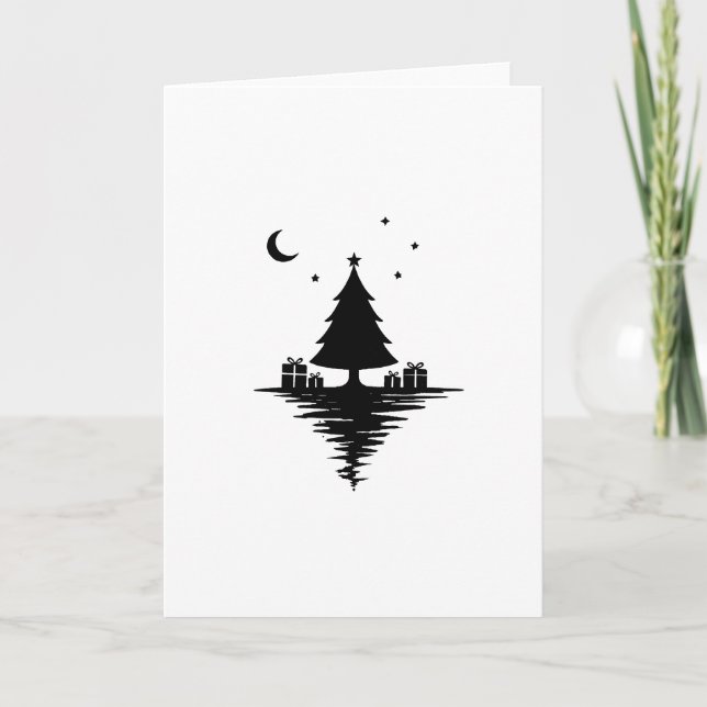 Diseño de tarjeta de Navidad minimalista (Anverso)