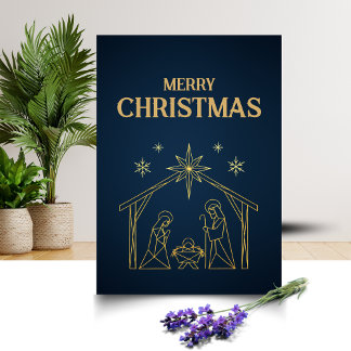 Diseño de tarjeta de Navidad moderado y minimalist