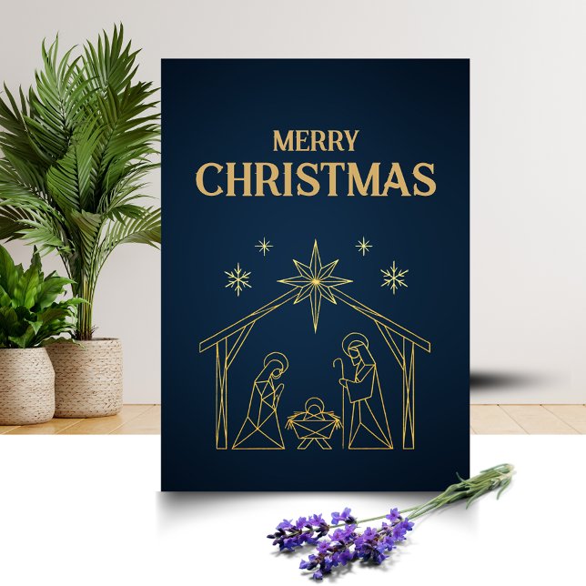 Diseño de tarjeta de Navidad moderado y minimalist (Subido por el creador)