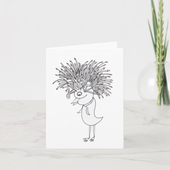 Diseño de tarjeta de nota de Birdie Queen (Anverso)