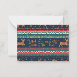 Diseño de tarjeta de nota de patrón de Navidad