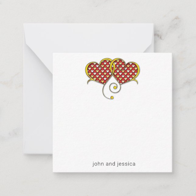 Diseño de tarjeta de nota I Love You (Anverso)