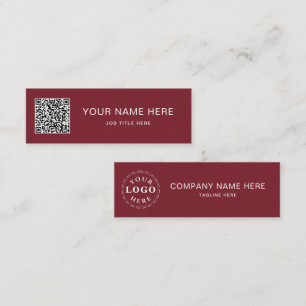Diseño de tarjeta de presentación mini burgundy pe