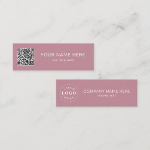 Diseño de tarjeta de presentación mini rosa polvor