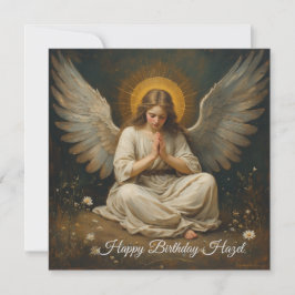 Diseño de tarjeta de saludo de oración de ángel