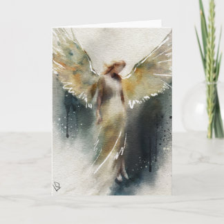 Diseño de tarjeta de saludo espiritual, acuarela d