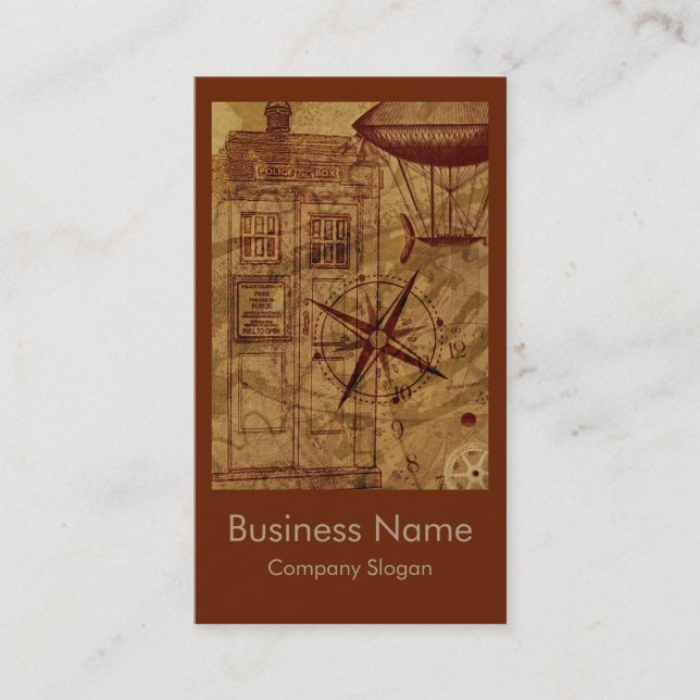 Diseño de tarjeta de Steampunk (Anverso)