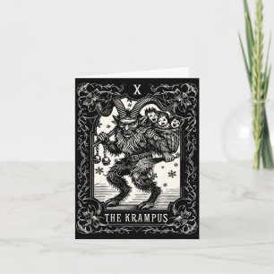 Diseño de tarjeta de Tarot de Krampus Temporada de