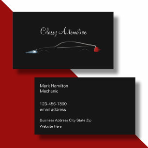 Diseño de Tarjeta de Visita Automotriz Elegante