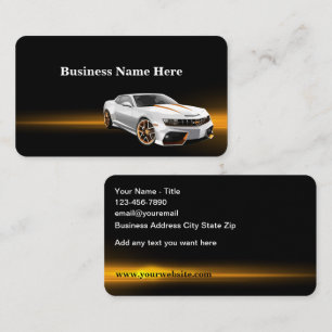 Diseño de tarjeta de visita automotriz más cool