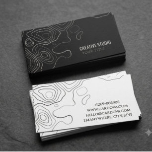 Diseño de Tarjeta de Visita Creativa Topográfica M