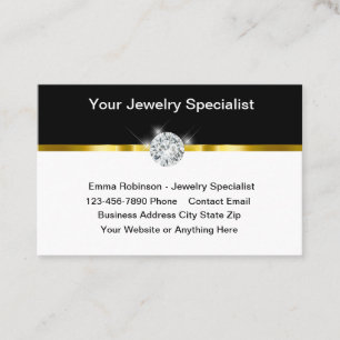 Diseño de tarjeta de visita de experto en joyería