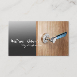 Diseño de tarjeta de visita de la puerta de la ma