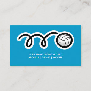 diseño de tarjeta de visita de voleibol
