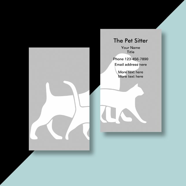 Diseño de tarjeta de visita doble lateral para Mas (pet sitter)