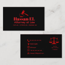Diseño de Tarjeta de Visita para Abogado de Lujo
