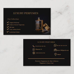 Diseño de Tarjeta de Visita para Negocio de Perfum