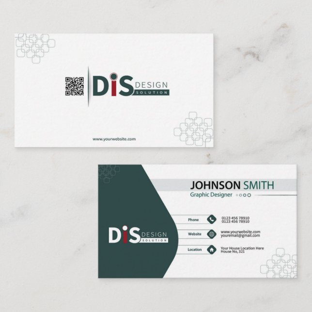 Diseño de tarjeta de visita para tienda, empresa, (Anverso / Reverso)