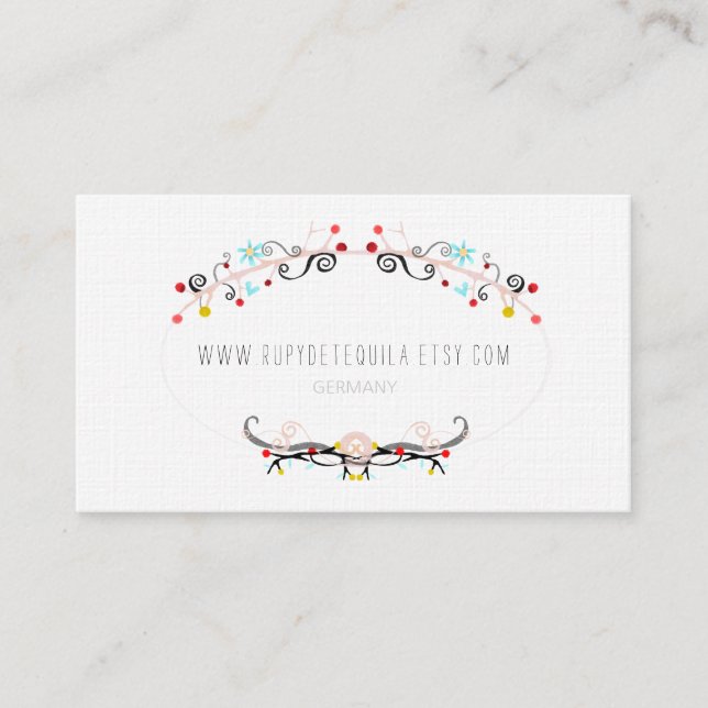 Diseño de Tarjeta de Visita Prediseñado, Negocio D (Anverso)