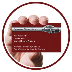 Diseño de tarjeta de visita temática automotriz ge