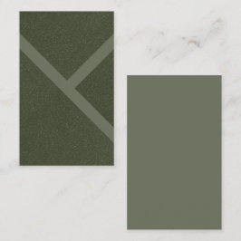 Diseño de tarjeta de visita verde Diagonal Moss pa
