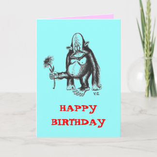 DISEÑO DE TARJETA DEL FELIZ CUMPLEAÑOS DEL MONO