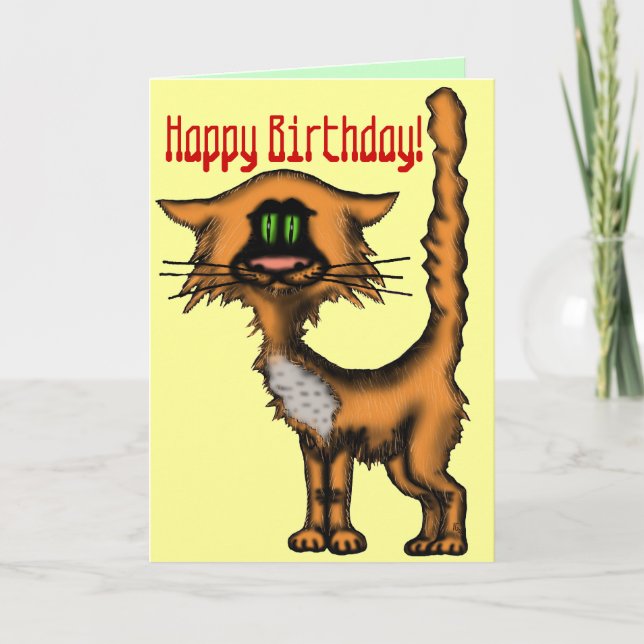 Diseño de tarjeta divertido del feliz cumpleaños (Anverso)