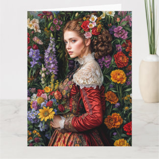 Diseño de tarjeta victoriana gótica de primavera 2