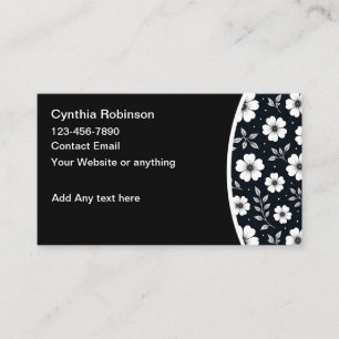 Diseño de tarjetas de contacto personal florales p