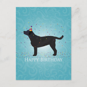 Diseño de tarjetas de cumpleaños de Black Lab Happ