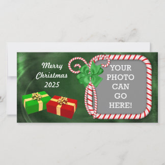 Diseño de tarjetas de fotos navideñas Candy Cane