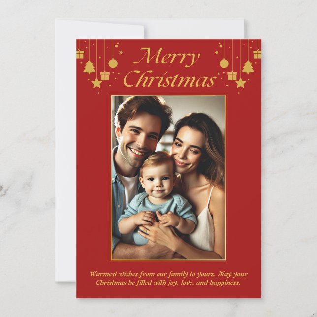 Diseño de tarjetas de Navidades fotográficos de fa (Anverso)