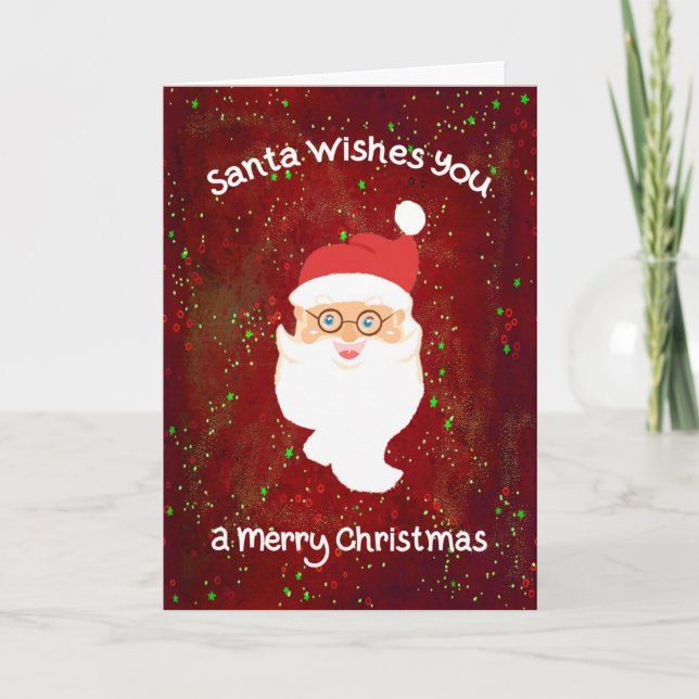 Diseño de tarjetas de Navidades Santa (Anverso)