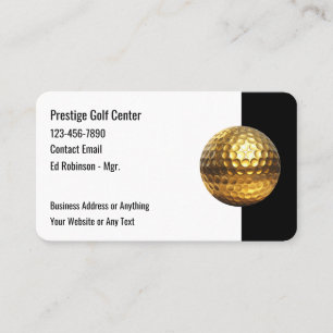 Diseño de Tarjetas de Negocio Elegantes de Golf