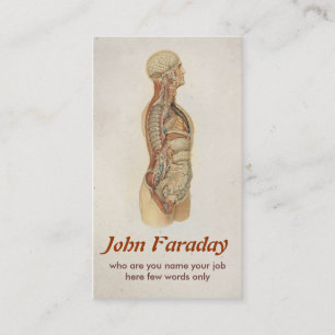 diseño de tarjetas de negocios de anatomía humana 