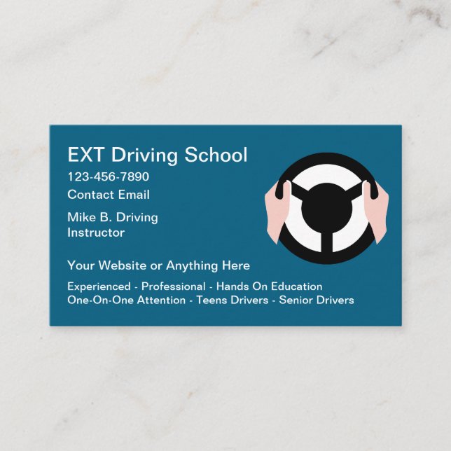 Diseño de tarjetas de negocios para escuelas de co (Anverso)