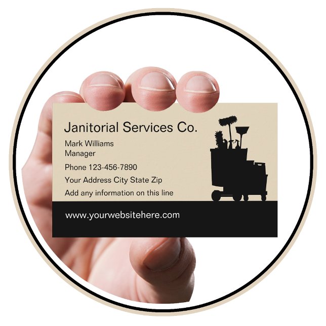 Diseño de tarjetas de presentación de Janitorial S (Subido por el creador)