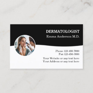 Diseño de tarjetas de presentación médicas de derm